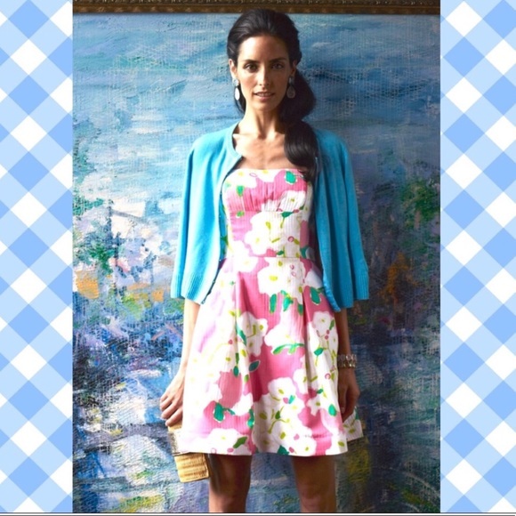 Lilly Pulitzer It Can Be Arranged Strapless Dress Size 0 Excellent Condition - Picture 2 of 7